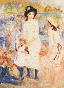 Pierre Renoir Children on the Seashore, Guernsey oil